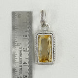 Citrine Gemstone Silver Pendant