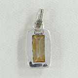 Citrine Gemstone Silver Pendant