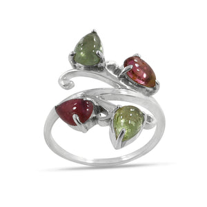 Labradorite & Peridot Silver Rings