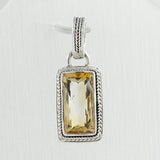 Citrine Gemstone Silver Pendant