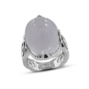 Fossil Black Coral Silver Rings