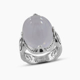 Fossil Black Coral Silver Rings