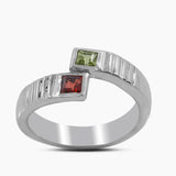 925 Sterling Silver Garnet & Citrine Rings