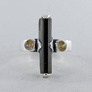 Green Tourmaline Pencil Rings