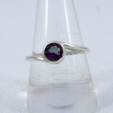 Natural Garnet Silver Ring