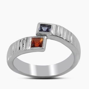 925 Sterling Silver Garnet & Citrine Rings