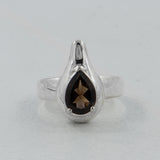 Smoky Quartz Gemstone Silver Ring