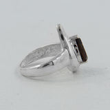 Smoky Quartz Gemstone Silver Ring