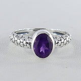 Natural Mystic Quartz Silver Ring