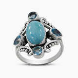 Labradorite Flashy Stone Designer Silver Rings