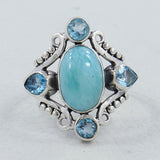 Labradorite Flashy Stone Designer Ring