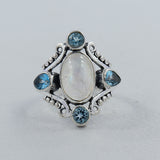 Labradorite Flashy Stone Designer Ring