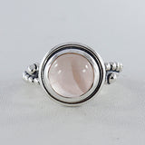 Natural Rainbow Moonstone Silver Ring