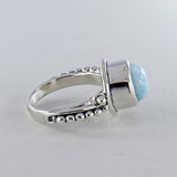 Natural Rainbow Moonstone Silver Ring