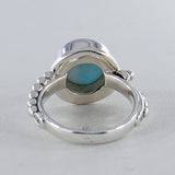 Natural Rainbow Moonstone Silver Ring