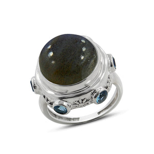 Larimar Sterling Silver Ring