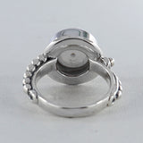 Natural Rainbow Moonstone Silver Ring