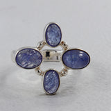 Tanzanite Cabochon Silver Rings