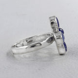 Tanzanite Cabochon Silver Rings