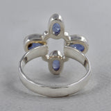 Tanzanite Cabochon Silver Rings