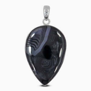 Psilomelane Gemstone Silver Pendants