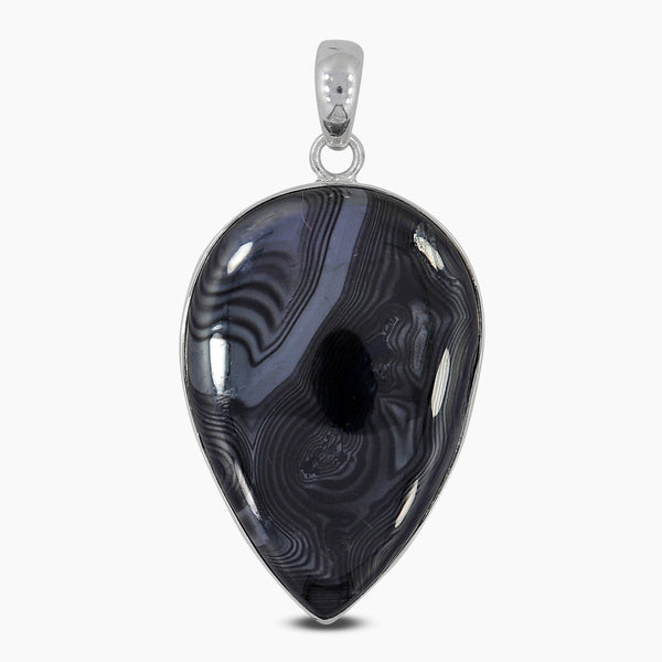 Psilomelane Gemstone Silver Pendants