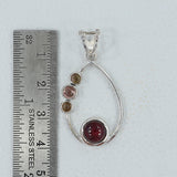 Multi Tourmaline 925 Silver Pendant