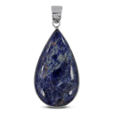 Blue Sodalite Gemstone 925 Sterling Silver Pendant