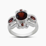 925 Silver Natural Garnet Rings