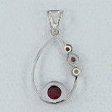 Multi Tourmaline 925 Silver Pendant