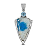 Azurite Quartz 925 Silver Pendant