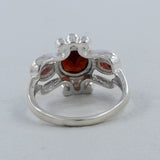 925 Silver Natural Garnet Ring