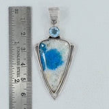 Azurite Quartz 925 Silver Pendant