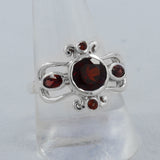 925 Silver Natural Garnet Ring