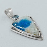 Azurite Quartz 925 Silver Pendant