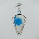 Azurite Quartz 925 Silver Pendant