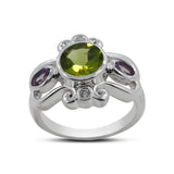 Natural Peridot August Birthstone Ring