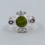 Natural Peridot August Birthstone Ring