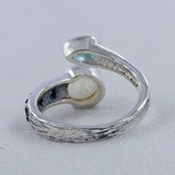 Labradorite, Mystic Quartz Gemstone Silver Ring