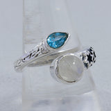 Labradorite, Mystic Quartz Gemstone Silver Ring