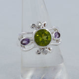 Natural Peridot August Birthstone Ring