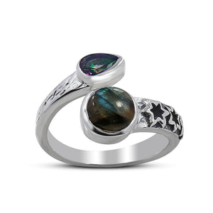 Labradorite Gemstone Silver Rings