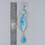 Larimar Gemstone Sterling Silver Pendant