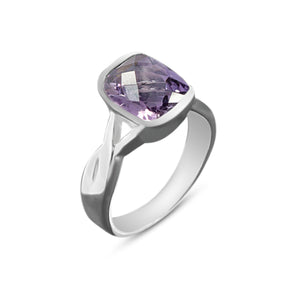Amethyst Silver Rings