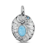 925 Silver Larimar Pendant