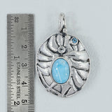 925 Silver Larimar Pendant