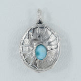 925 Silver Larimar Pendant