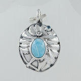 925 Silver Larimar Pendant