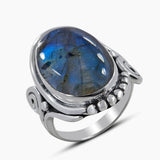 925 Sterling Silver Labradorite Rings