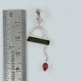 Green Tourmaline Silver Pendant